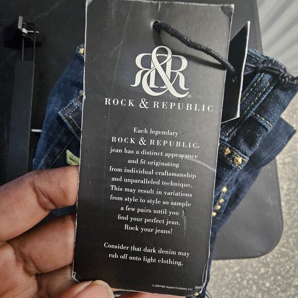 Rock & Republic Dark Wash Kassandra Jeans Size 8 - Picture 6 of 7